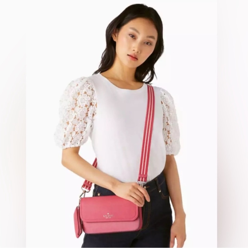 KATE SPADE ROSIE CANVAS FLAP BAG
